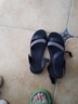 红蜻蜓红蜻蜓皮凉鞋软底百搭舒适凉鞋女坡跟软皮沙滩鞋子女 WTK233812 实拍图