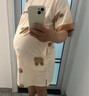 南极人女士睡衣女夏棉可外穿睡裙宽松套头短袖家居服女兔子卡其L 实拍图
