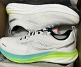 特步薄底香菜男跑鞋新款减震回弹耐磨轻盈宽楦鞋通勤运动休闲鞋 经典白/湖碧青【男】 45 实拍图