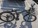SANGPU折叠自行车成人山地车公路学生男变速赛车越野单车通勤城市代步女 尊享三刀-黑白【双减震+厚轮胎】 26寸21速【适合身高165-180cm】 实拍图