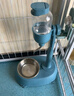 华元宠具（hoopet）立式狗狗自动饮水器不湿嘴狗碗水壶挂式滚珠悬挂式宠物饮水机狗碗 湖水蓝【高度可调，水壶可挂笼】 实拍图