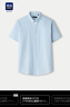 HLA海澜之家短袖衬衫透气扣领休闲衬衣男 实拍图
