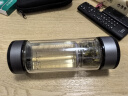 水宜生茶杯茶水分离杯玻璃杯双层泡茶杯高档男士水杯子商务杯车载杯防烫 绅士灰【普通版】 370ml 实拍图