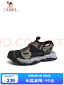 骆驼（CAMEL）户外休闲魔术贴包头洞洞沙滩运动凉鞋男 G14M076677 曙光绿/黑 41 实拍图