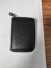 新款高档牛皮质感男士卡包女款小巧超薄防磁银行卡夹证件包卡套 黑色20卡位+2个镜窗位 实拍图