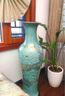 魔都景德镇陶瓷器青玉釉雕刻牡丹描金大号花瓶轻奢摆件新中式落地客厅 牡丹描金(青玉釉雕刻)单个 56cm 实拍图