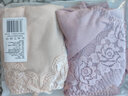 欧迪芬（Ordifen）秋冬年健康棉质内裤女舒适柔软透气吸汗小裤蝴蝶结2条装送女友 灰紫色+香槟肤  L (165/95) 实拍图