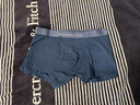 ABERCROMBIE & FITCH男装3条组合装经典LOGO舒适柔软弹力轻薄四角内裤KI114-3083 蓝色/灰色 3条 M 实拍图