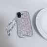 小莓介粉底满屏白碎花双层带链条壳适用iphone16promax手机壳苹果15小众14pm女生高级感13防摔16保护套 闪钻粉底满屏白碎花+粉珠手链 iPhone 16 实拍图