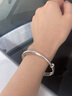 老银匠s999足银手镯光面银手镯素圈年轻款送女朋友可调节女士光圈银镯子 8仓发货-999足银约30g含证书 实拍图