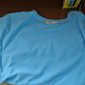 2025年新款夏装纯棉短袖t恤韩系宽松圆领休闲薄款大码上衣体恤衫 浅蓝【纯色】 2XL 【建议125-135斤】 实拍图