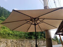 户外遮阳伞庭院伞中柱伞罗马伞室外大太阳伞露天花园阳台伞摆摊 2.7m单顶+底座 实拍图