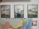 城篇北欧壁画装饰画客厅三联沙发背景墙挂画现代简约大气餐厅卧室墙画 T133495前程似锦 30*40cm 9mm布纹膜三联画黑边 实拍图