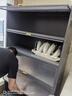 帅仕（shuaishi）厨房用具置物架落地多层餐边柜收纳碗柜家用橱柜微波炉烤箱储物柜 【升级特厚】灰6层100长42深丨高硬度实心门丨特强承重 实拍图