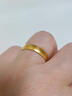 百年福牌古法黄金戒指足金活口素圈男女实心情侣结婚对戒生日礼物送礼实用 女戒约5.6g【多退少补】 实拍图