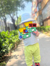 尼多熊儿童防晒帽防紫外线婴儿帽轻量防泼水夏季男女宝宝透气网眼渔夫帽 实拍图