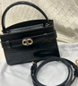 CHARLES&KEITH鳄鱼纹凯莉包手提斜挎婚包包女包生日礼物CK2-50270880-1 Black黑色 S 实拍图