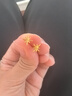 曼卡龙黄金耳钉足金星芒绕线耳饰一对简约日常小巧 女生生日礼物 星芒绕线耳钉 0.69g 实拍图