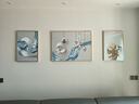 宜巢客厅装饰画晶瓷画现代简约批发沙发背景墙壁画轻奢镶钻三联挂画 逸彩 两边40*60中间80*60晶瓷面 实拍图