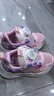 ABC KIDS童鞋女童鞋2025秋季新款儿童运动鞋秋款网面儿童鞋子旋转纽扣跑鞋 镂空单网夏款藤萝紫 26 实拍图