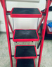 熊居 梯子家用折叠室内楼梯人字梯多功能加厚碳钢步梯爬梯便携 升级安全卡扣*红色五步梯 实拍图