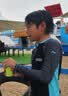 李宁（LI-NING）儿童泳衣连体长袖温泉保暖防晒男童冲浪服训练游泳装8793黑绿160 实拍图