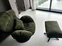 时苗Relax 羽绒单人可旋转沙发椅意式轻奢休闲椅布艺蛋壳椅设计师客厅 单椅【橄榄绿】可拆洗_佛山正品 实拍图