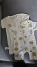 舒贝怡2件装婴儿衣服夏季薄款新生儿连体衣短袖哈衣儿童爬服黄色73CM 实拍图