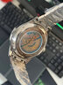 LOEGSINS手表男士 时尚商务全自动机械表镂空防水奢华男女腕表 L726女款间金白面送真皮表带 实拍图