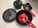 特福（Tefal）锅具套装百变锅铸铝红心可拆卸煎炒锅六件套黑美人【带硅胶铲】 实拍图