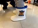 猪爸爸儿童雨鞋男童防滑防水耐磨女童立体宝宝幼儿卡通汪汪队雨靴白色16 实拍图