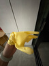 加厚丁腈乳胶皮手套厨房洗碗加长防水耐用乳胶束口家务清洁女夏季 2双-粉+黄/加厚耐用 送挂钩 小号 实拍图