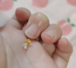 周六福幸运四叶草足金999黄金耳钉女 计价A0912975 一对 约0.85g520礼物 晒单实拍图