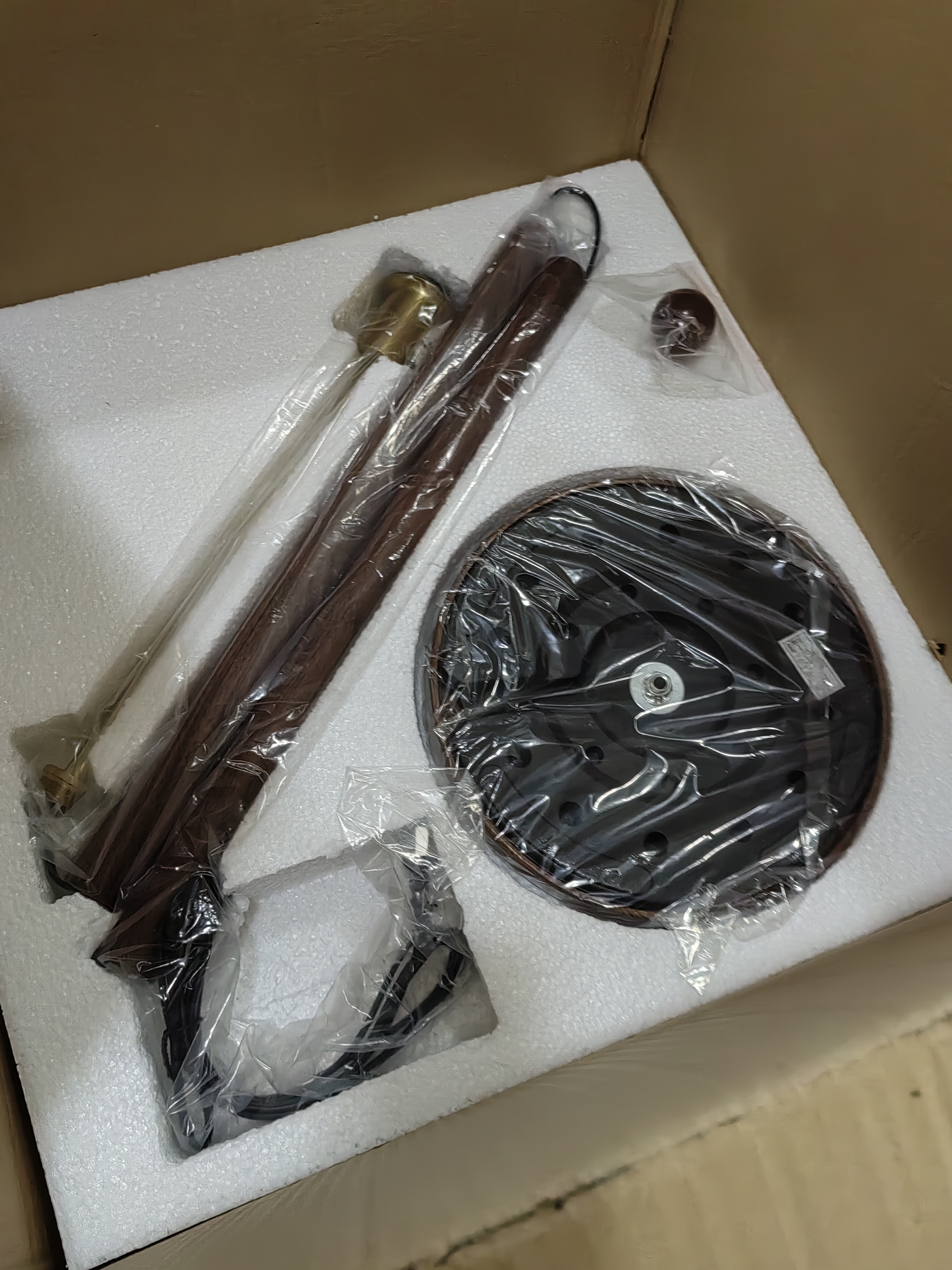 大观园（DGY）落地灯北欧复古中古客厅沙发装饰氛围灯极简护眼卧室床头灯具O138 直杆-三色变光-E27-9W-全光谱 实拍图