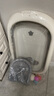 iuu婴儿洗澡盆 可折叠宝宝浴盆大号 洗澡神器躺托浴架新生儿童用品 【北欧灰】+浴网 实拍图