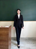 语森恋春秋新款西装套装女正装大学生教资面试职业工作答辩黑色西服外套 三件套 M _建议105斤以下 实拍图