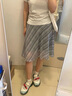 FILA FUSION斐乐玛丽珍凉鞋女鞋夏凉拖魔术贴海螺沙滩鞋子 雪白/港灰绿-SH 37.5 实拍图