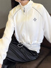 KAMA卡玛户外短款外套女登山服新款防晒衣辣妹风棒球服小个子潮流上衣 白色（春秋款） S 实拍图