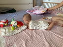 良良（liangliang）婴儿凉席抗菌儿童苎麻软凉席夏季宝宝床垫加大凉席幼儿园午睡凉席 【防螨抑菌】苎麻款-小熊熊 120*65cm 实拍图