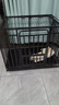 北鼻狗【升级全管加强 】狗笼中型犬大型犬狗笼子宠物狗狗笼子金毛用品 升级四面全管底部加强 黑色 110*75*90CM 建议100斤内 实拍图