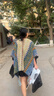 槿城云南大理波西米亚风披肩女新疆西藏青海旅游外搭斗篷保暖披风围巾 浅蓝色 125x105cm 实拍图