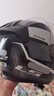 LS2新款摩托车头盔四分三盔电动助力车四季大尾翼大码男女半盔OF608 黑灰线条 2XL(建议59-60CM) 实拍图