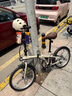 迪卡侬折叠车TILT120折叠自行车20寸轻便便携城市通勤上班轻量单车 奶茶色 20英寸 实拍图