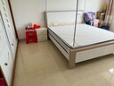 德满居 床 实木床 床现代简约 双人床白色北欧主卧轻奢全实木床婚床 静音床+3E椰棕弹簧床垫（20cm) 1.8米*2.0米满铺床板 实拍图