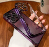 玄皇 【自带镜头膜】苹果14ProMax手机壳iphone14防摔高端透明超薄全包男女款简约硬壳 苹果14【暗紫色】久不发黄+防爆镜头膜+膜 实拍图