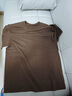 名创优品（MINISO）咖啡色t恤男美式潮流短袖2025新款秋季重磅男士纯棉长袖涂鸦体恤 【220G重磅短袖】咖啡(笔刷秋色胸标) XL /180(体重140-155斤) 实拍图