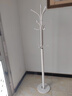 木樽欧式衣帽架卧室衣架落地客厅简约铁艺挂衣架室内单杆收纳衣服架子 理石底座(30cm加宽1.5cm加厚) 白 实拍图