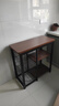 蔓斯菲尔 厨房置物架落地多功能操作台微波炉厨房用具收纳架 黑胡桃色80 实拍图