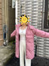 （反季清货）2025冬季新款宽松小个子羽绒服女韩版连帽外套 粉色 M 实拍图