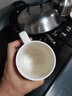炊大皇陶瓷杯马克杯茶杯 经典黑白泡茶杯咖啡杯早餐杯果汁水杯白色420ml 实拍图